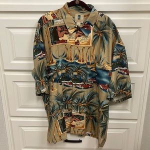 Kahala men’s silk shirt XXL, like new